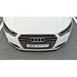 Накладка сплиттер на передний бампер на Audi A6 C7 Ultra